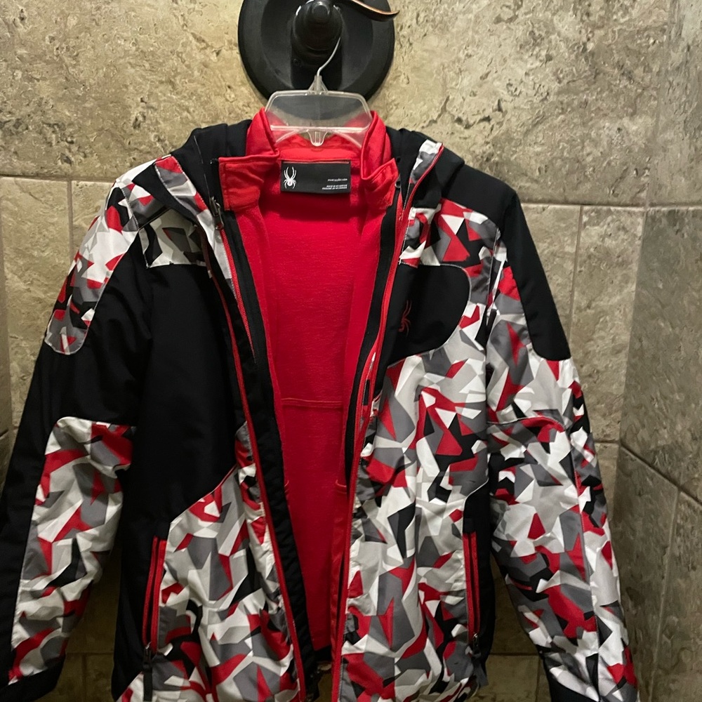 Spyder Kids Jacket - Red, Black, White